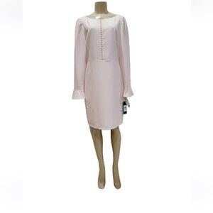KARL LAGERFELD Paris Women Rose Tulip Sleeve Crepe Sheath Dress Sz 8
